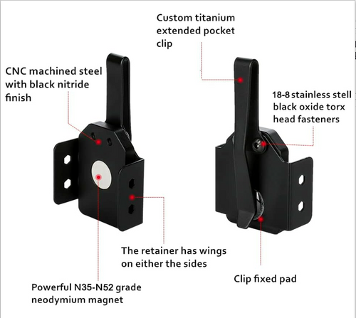 Universal Magnetic Pocket Clip For Gun Magazines (1 Piece)
