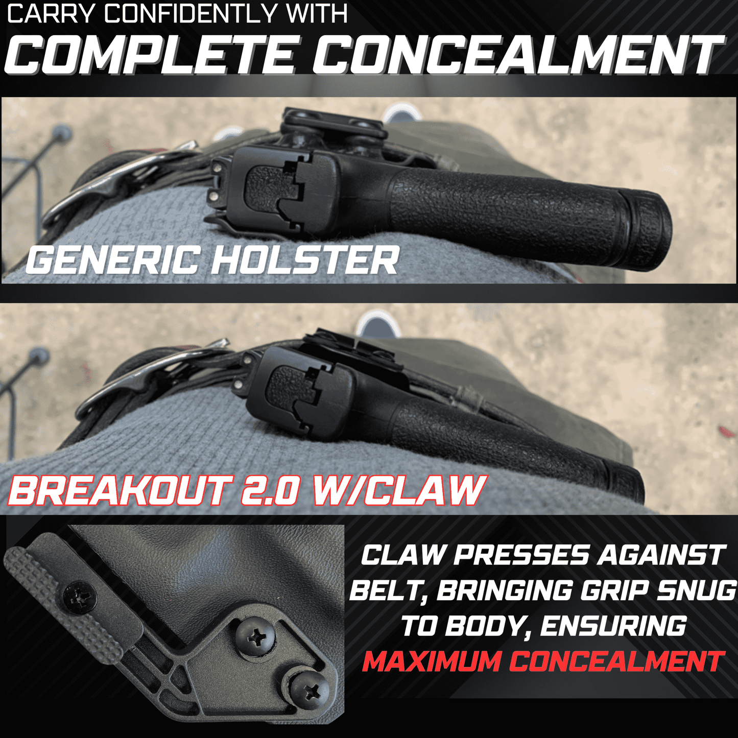 Breakout 2.0 IWB Holster For Comfort and Concealment