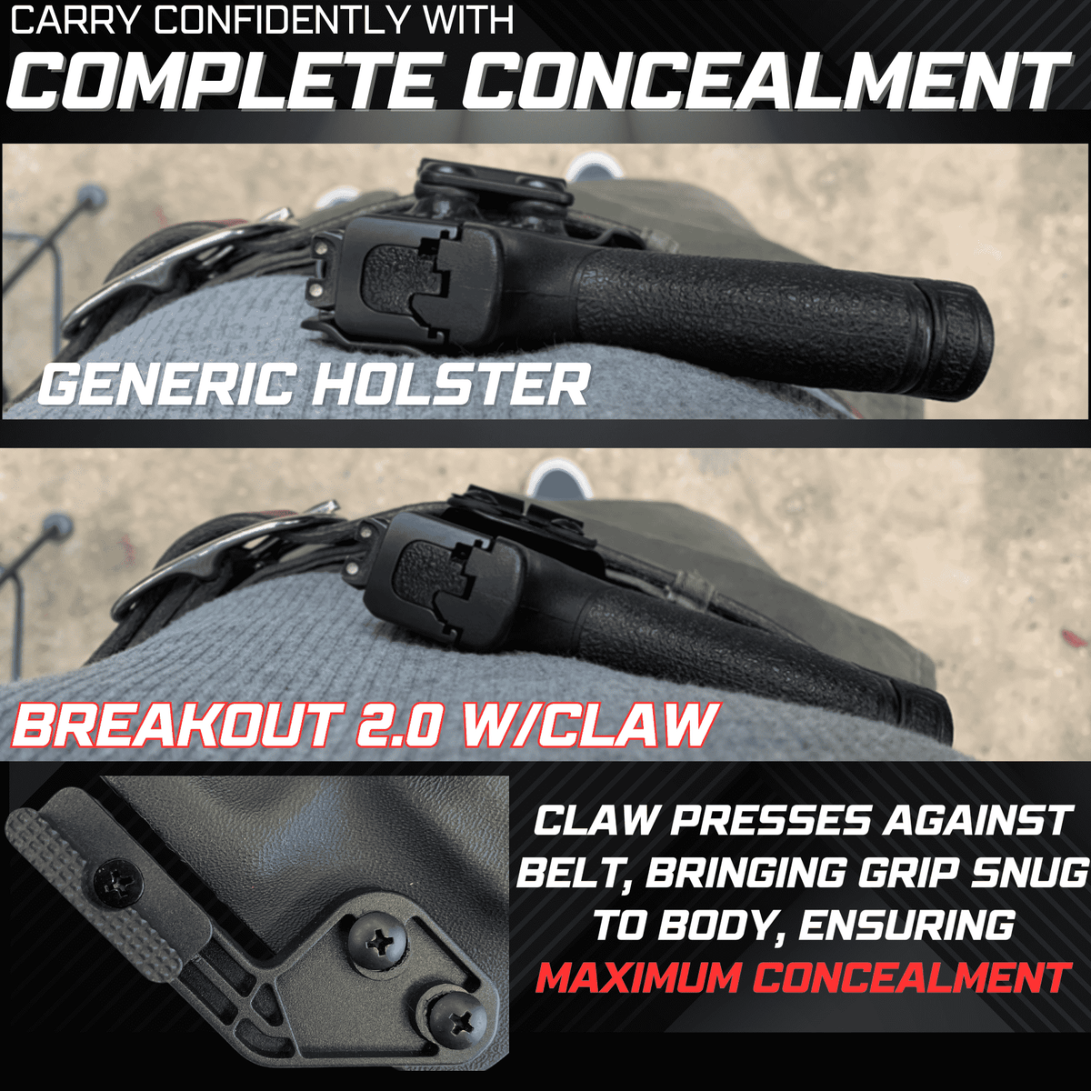 Breakout 2.0 IWB Holster for Kel-Tec | Houdini Holsters Breakout 2.0 IWB Holster for Kel-Tec | Houdini Holsters