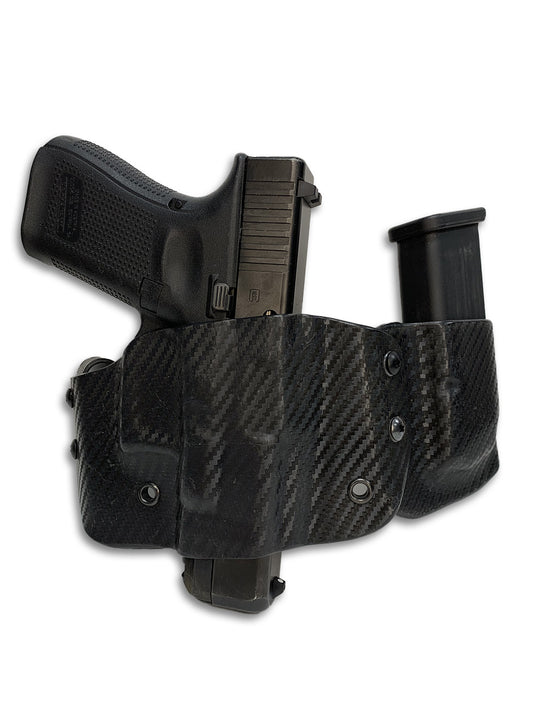 Glock 26,19,45,17 / 27,23,22 OWB Holster w/Attached Mag